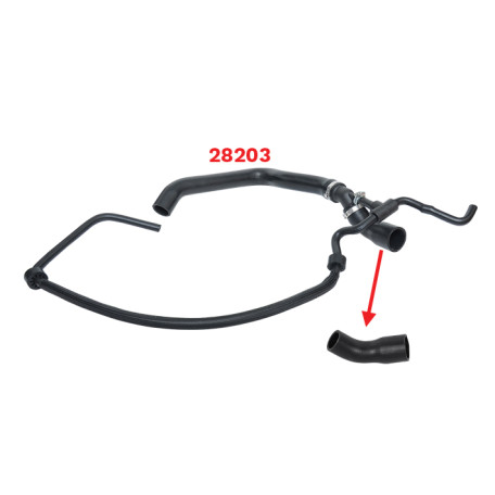 (2D0122101A) VOLKSWAGEN 28203 RADIATOR USED IN UPPER HOSE