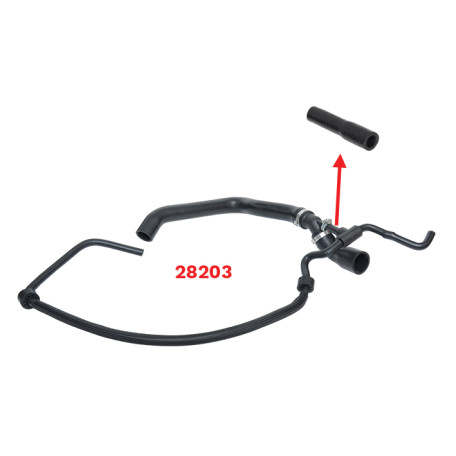 (2D0122101A) VOLKSWAGEN 28203 RADIATOR USED IN UPPER HOSE