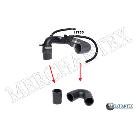 (8200770644 8200248529 8200248814) RENAULT DACIA TURBO PIPE HOSE 3 LAYERS POLYESTER HAS BEEN USED