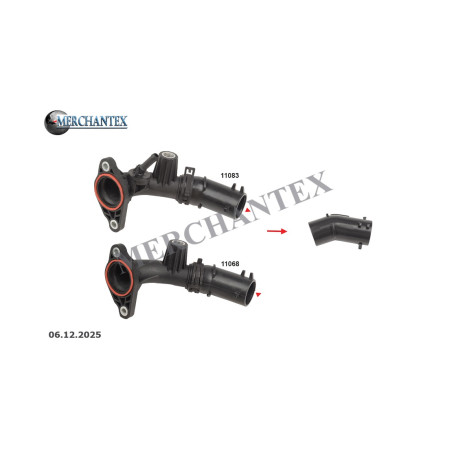 (147137396R 147139148R 6081400500 1471300Q0K) DACIA MERCEDES BENZ NISSAN RENAULT HOSE OF EGR PIPE (147137396R 147139148R 6081400500 1471300Q0K) DACIA MERCEDES BENZ NISSAN RENAULT HOSE OF EGR PIPE