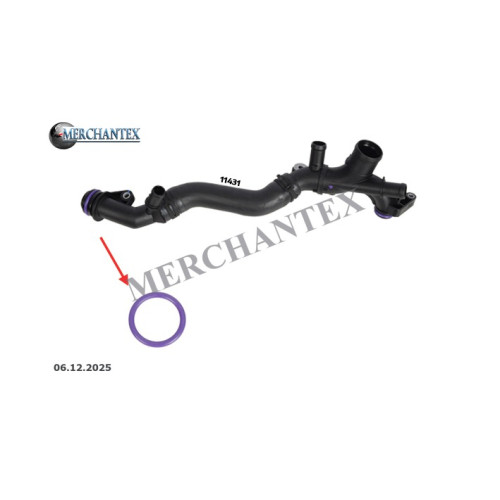 (210497511R 2104900QAC MQ004876) DACIA MITSUBISHI NISSAN RENAULT RECIRCULATION PIPE GASKET (210497511R 2104900QAC MQ004876) DACIA MITSUBISHI NISSAN RENAULT RECIRCULATION PIPE GASKET