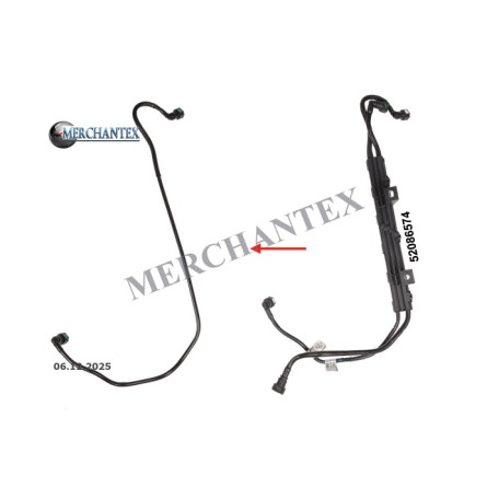 (52086574 51976033 51888457 51856583 1607427080 1635691380) CITROEN FIAT PEUGEOT RAM FUEL PIPE 
EXCLUDING BRACKET